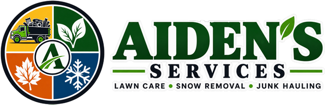 Aiden's Services: lawn care, snow removal, junk hauling